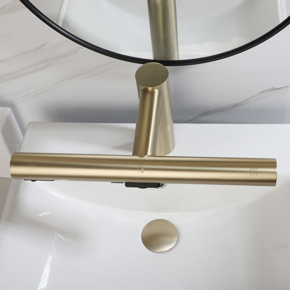 Sensomatica 3-in-1 Sensor Kraan – Geborsteld Goud