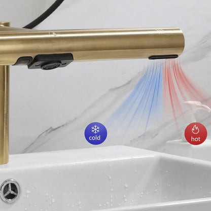 Sensomatica 3-in-1 Sensor Kraan – Geborsteld Goud