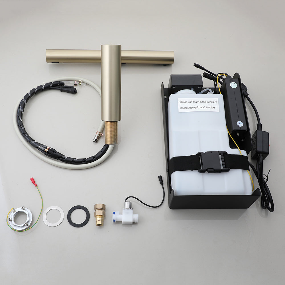 Sensomatica 3-in-1 Sensor Kraan – Geborsteld Goud