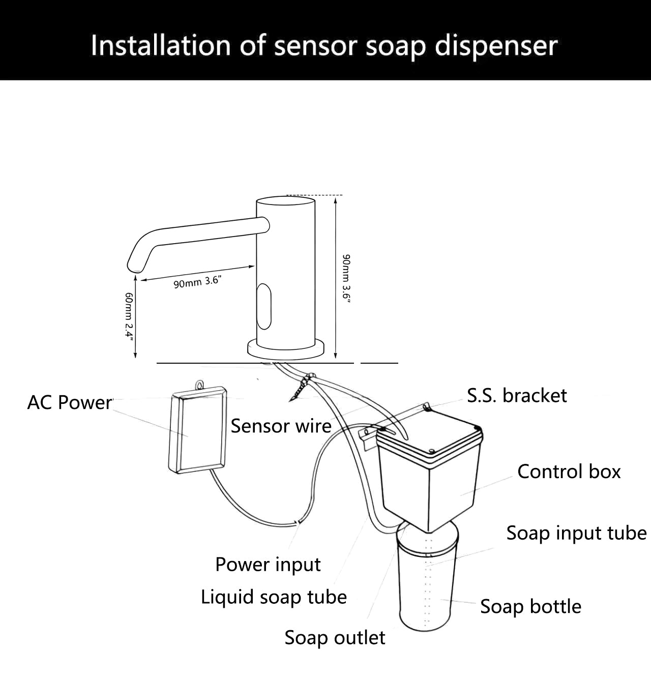Sensomatica Sensor Zeepdispenser Geborsteld Goud
