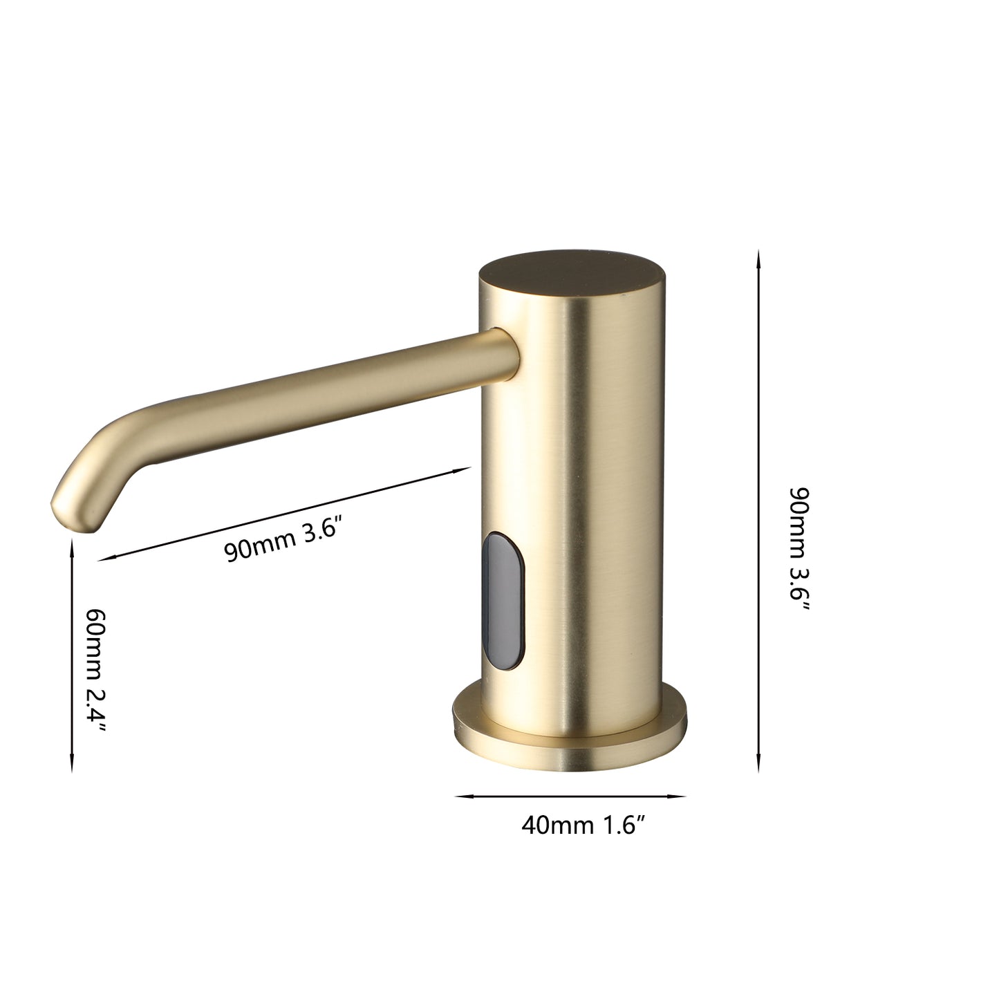 Sensomatica Sensor Zeepdispenser Geborsteld Goud