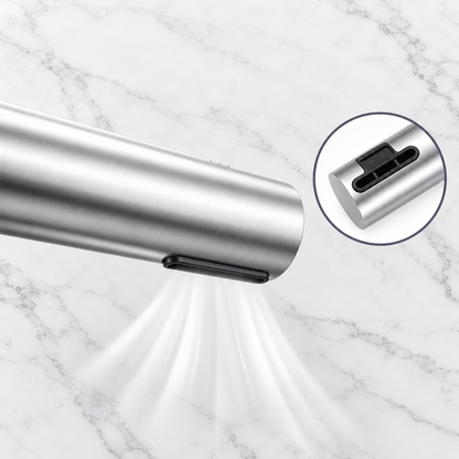 Sensomatica 3-in-1 sensor wandkraan geborsteld nikkel
