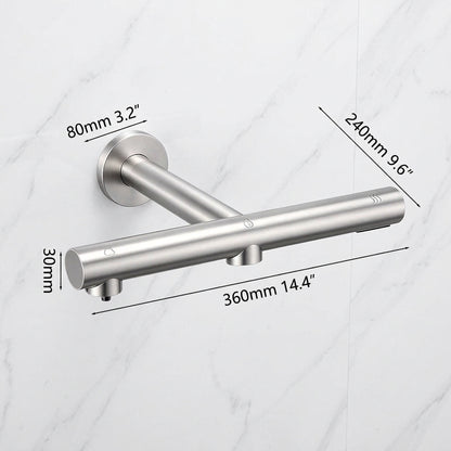 Sensomatica 3-in-1 sensor wandkraan geborsteld nikkel