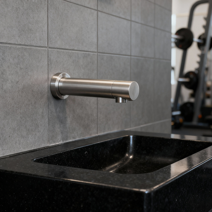 Sensomatica Baltic sensorkraan – geborsteld nikkel – kort 130 mm