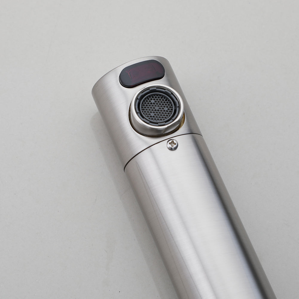 Sensomatica Baltic sensorkraan – geborsteld nikkel – kort 130 mm