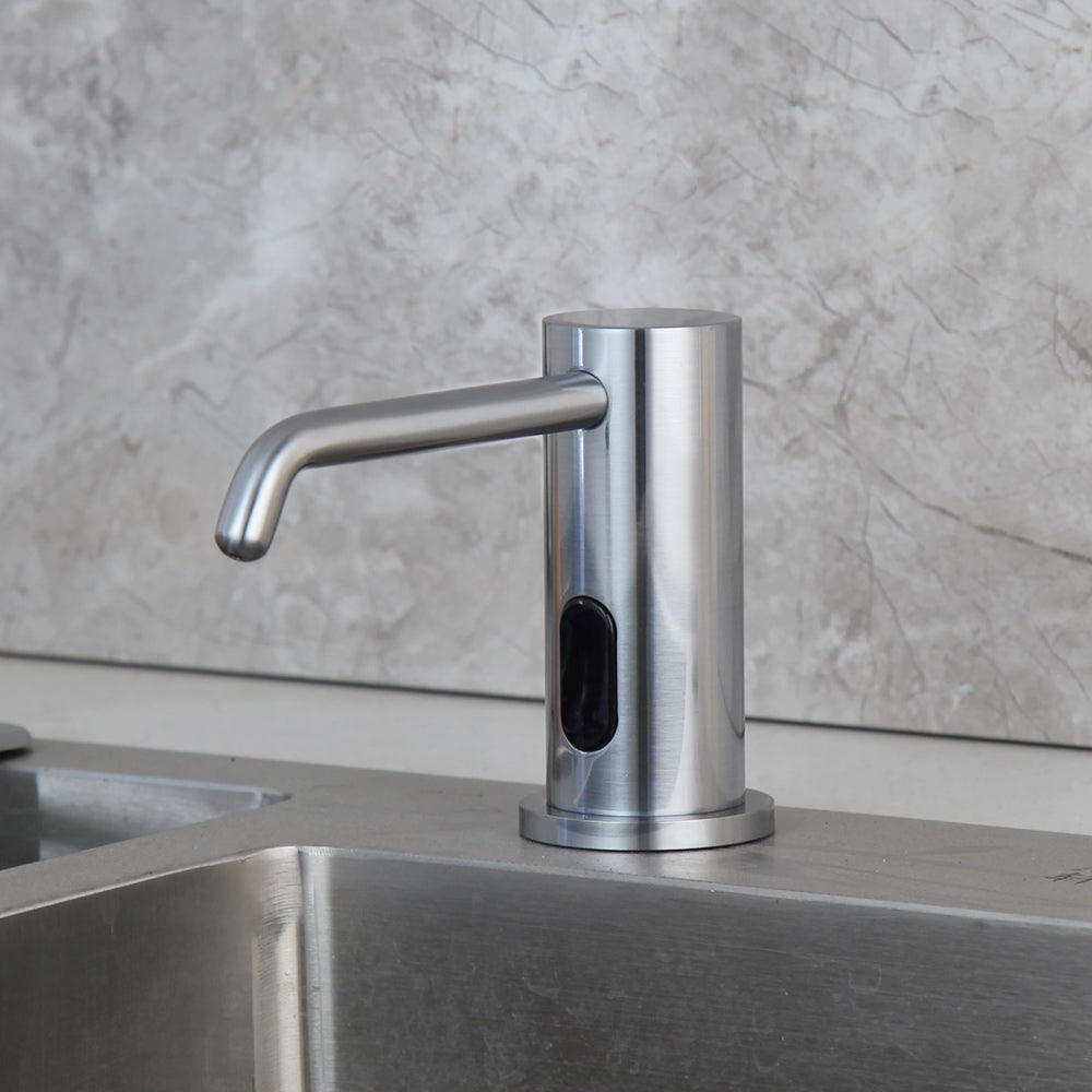 Sensomatica Inbouw Sensor Zeepdispenser – Geborsteld nikkel