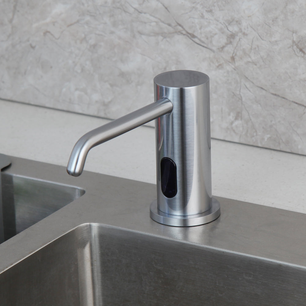 Sensomatica Inbouw Sensor Zeepdispenser – Geborsteld nikkel