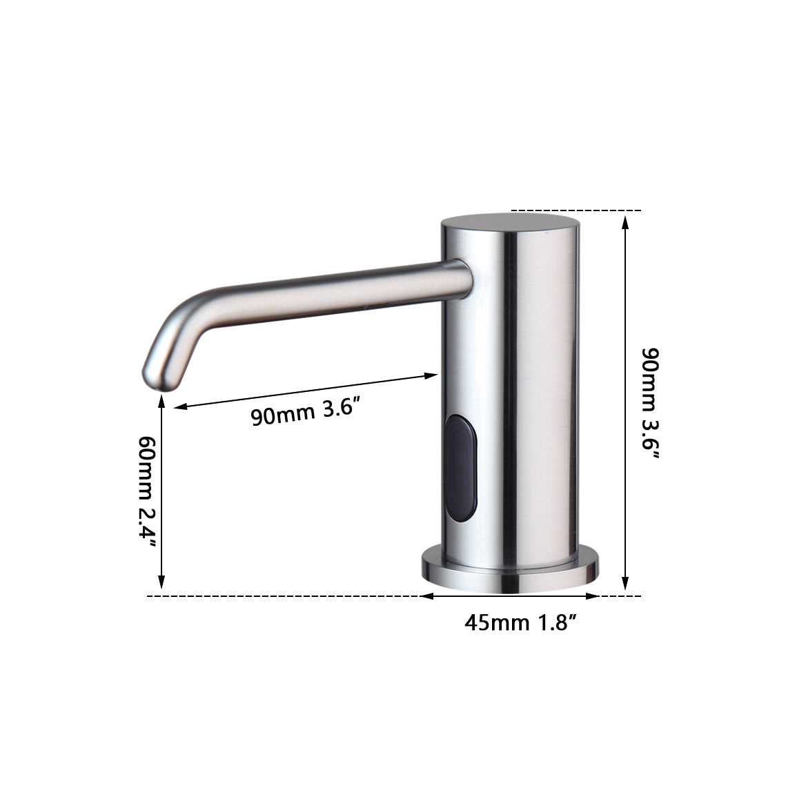 Sensomatica Inbouw Sensor Zeepdispenser – Geborsteld nikkel
