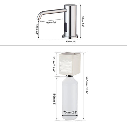 Sensomatica Inbouw Sensor Zeepdispenser – Geborsteld nikkel