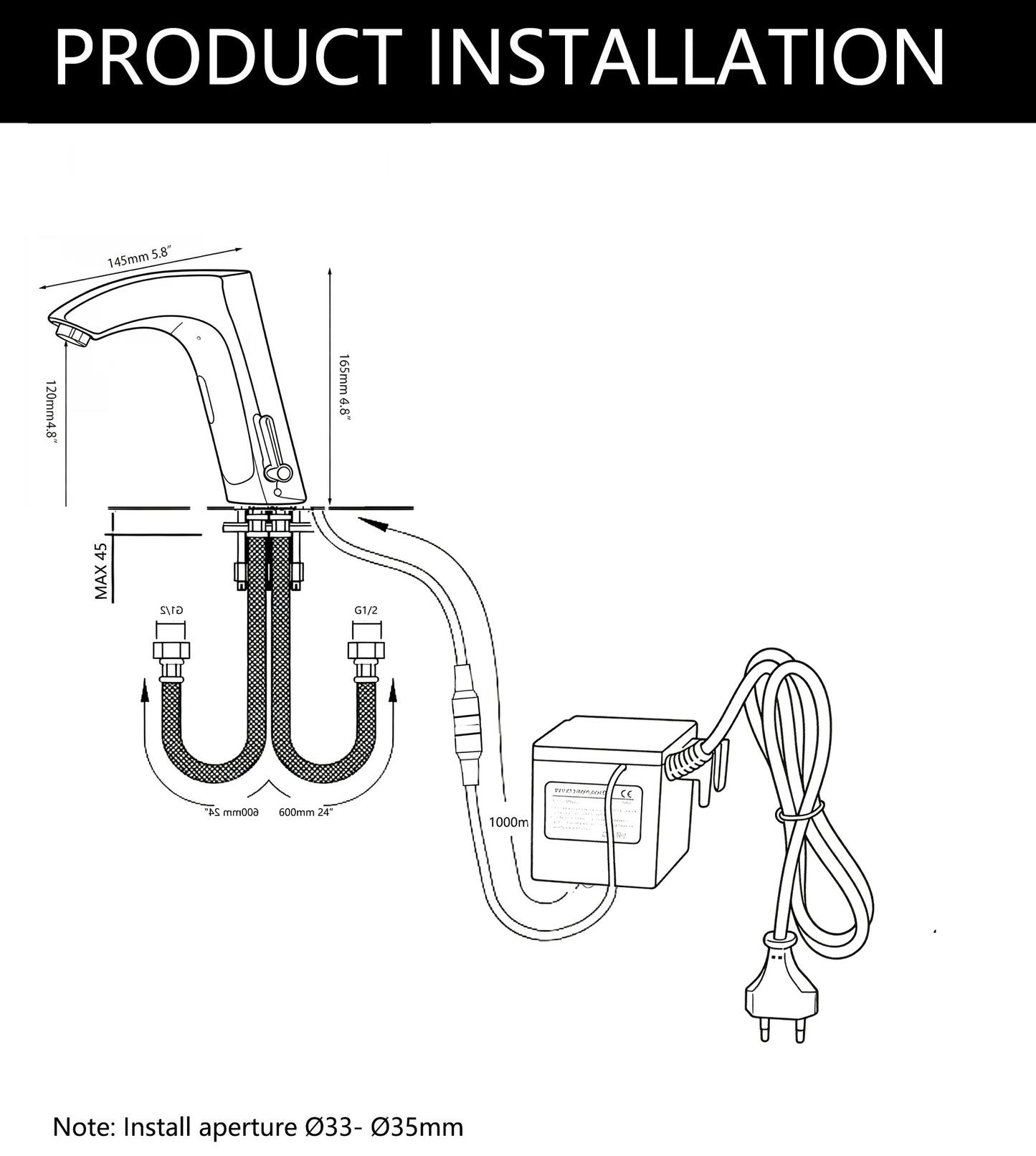 Sensomatica – Rosé gouden sensorkraan voor wastafel