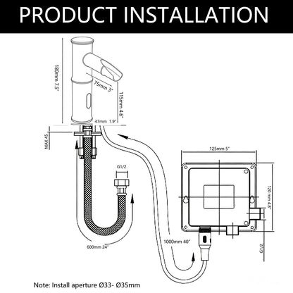 Sensomatica Kyoto Compact Sensor Kraan Zwart