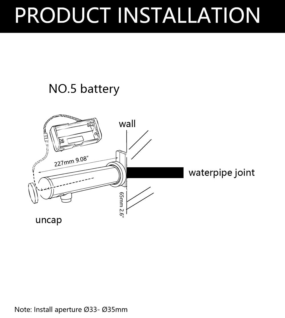 Sensomatica Stange sensor tap wall tap black