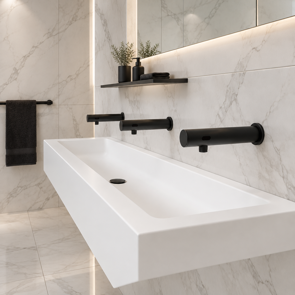 Sensomatica Stange sensor tap wall tap black
