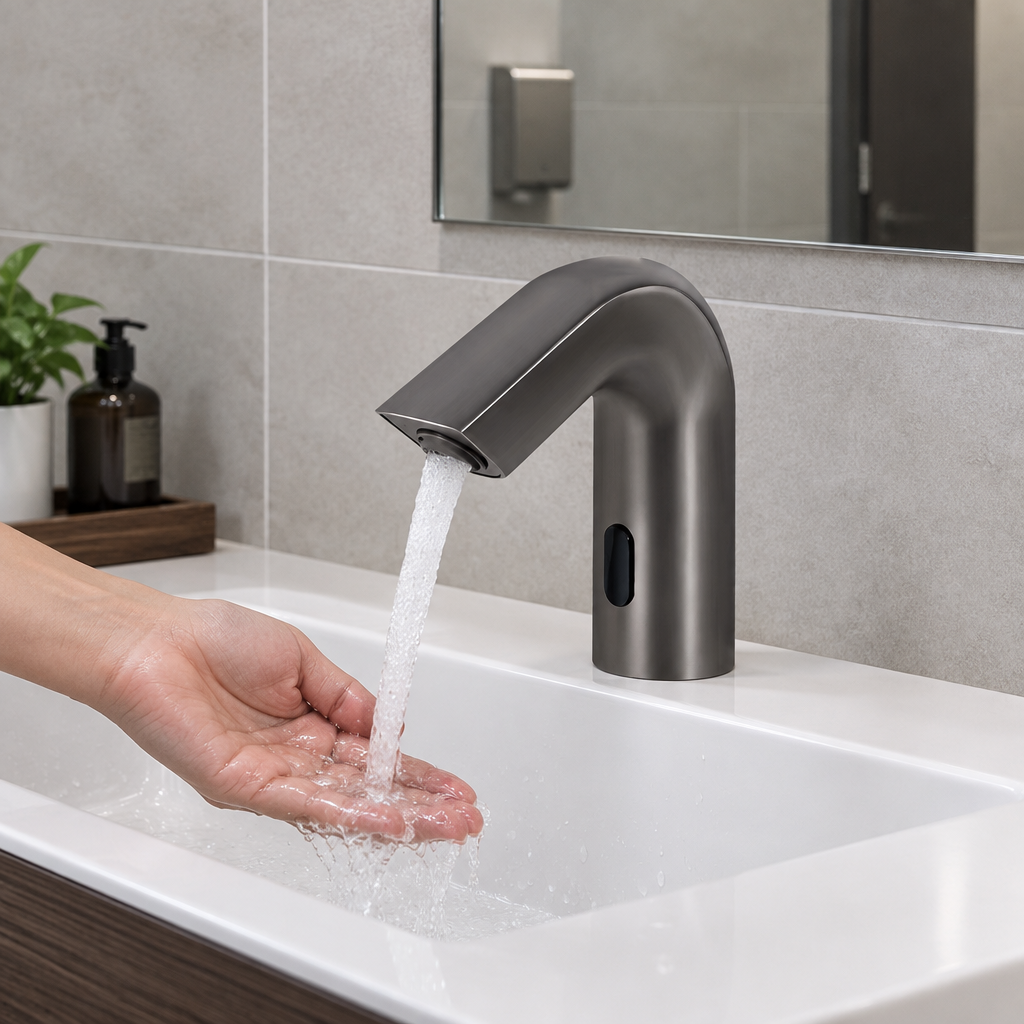 Sensomatica Ulm Sensor Kraan Gun Metal | Koud Model