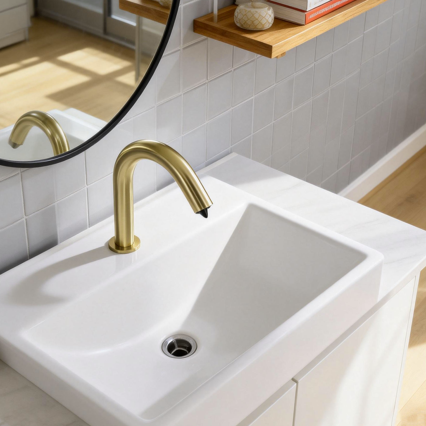 Sensomatica Cesaro Sensor Zeepdispenser Geborsteld Goud