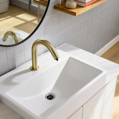 Sensomatica Cesaro Sensor Zeepdispenser Geborsteld Goud