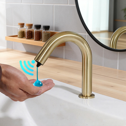 Sensomatica Cesaro Sensor Zeepdispenser Geborsteld Goud