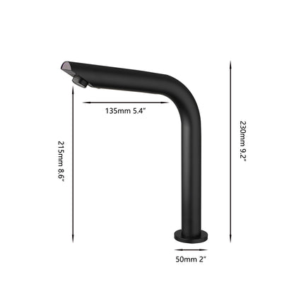 Sensomatica sensor wastafelkraan zwart 230 mm