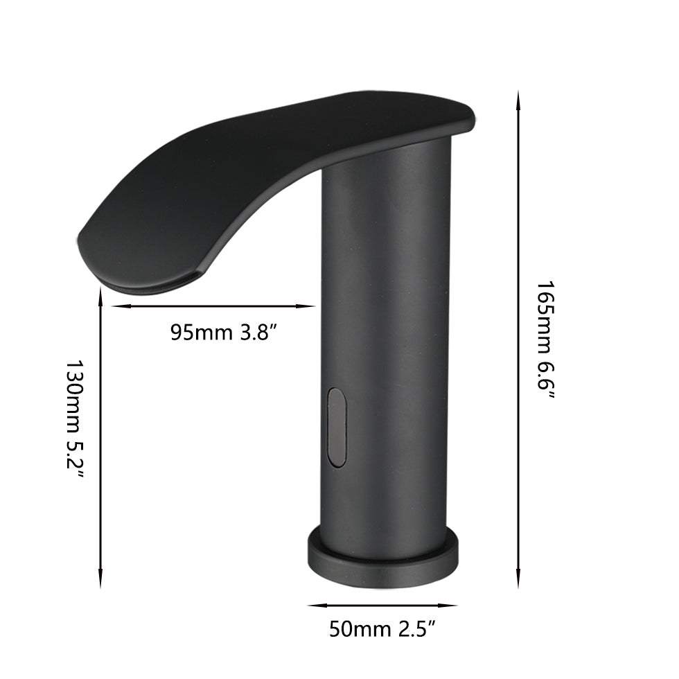 Sensomatica Kavo – Zwarte sensorkraan | Watervaluitloop