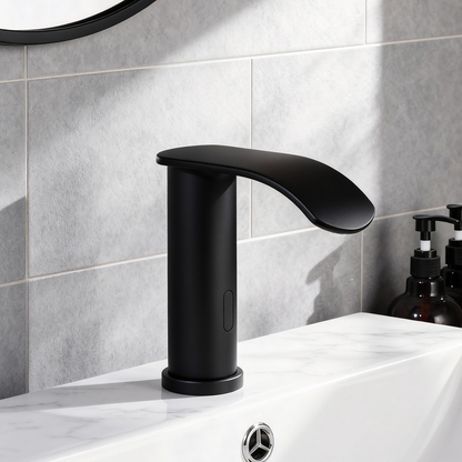 Sensomatica Kavo – Zwarte sensorkraan | Watervaluitloop