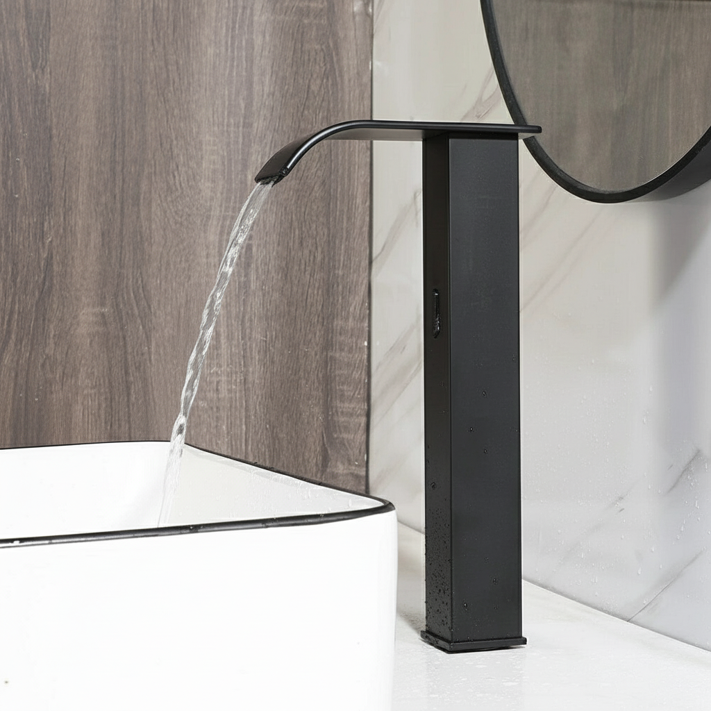 Sensomatica Waterval Sensorkraan – Mat Zwart