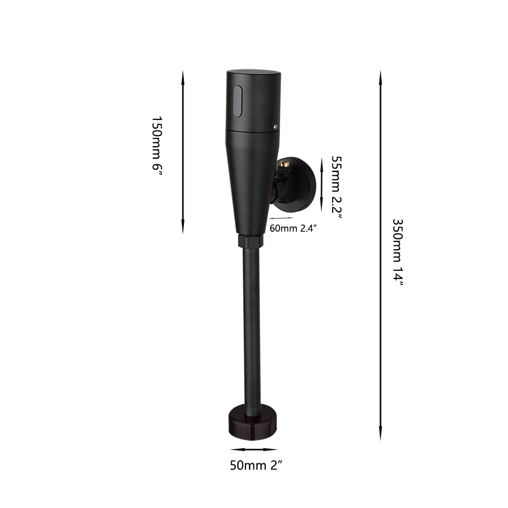 Sensomatica – Schwarzer Urinalsensor, Wandmontage