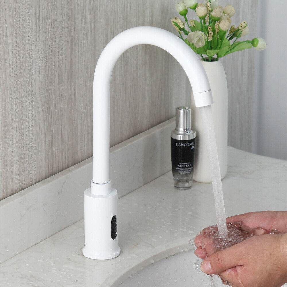 Sensomatica Alto Sensor Faucet White with Rotatable Neck