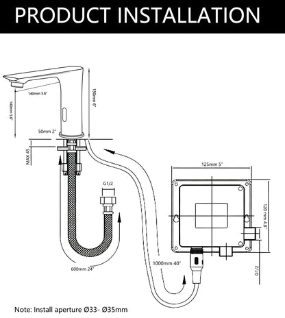Sensomatica Sensor Wasserhahn Schwarz 