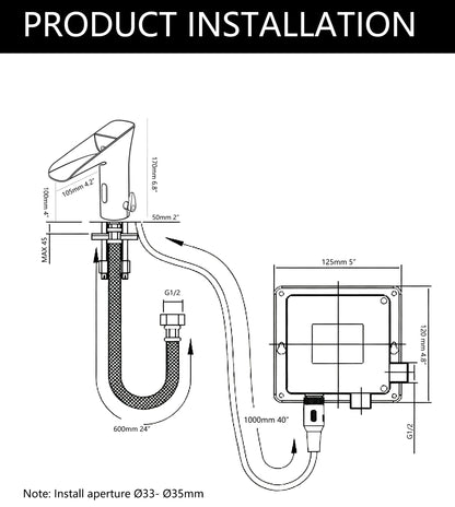 Sensomatica Kulm zwarte koudwater sensorkraan