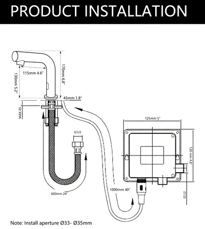 Sensomatica Madu sensor tap black cold water version