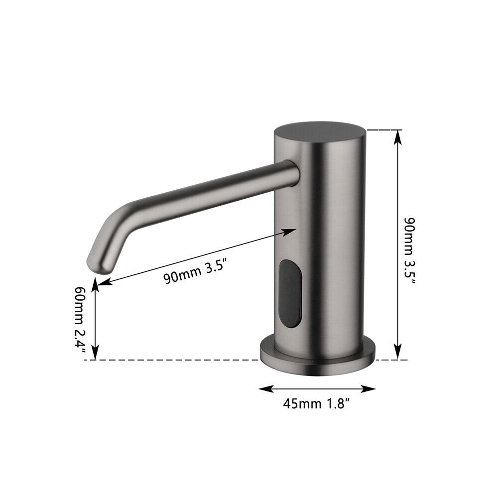 Sensomatica Gun metal inbouw zeep sensor dispenser