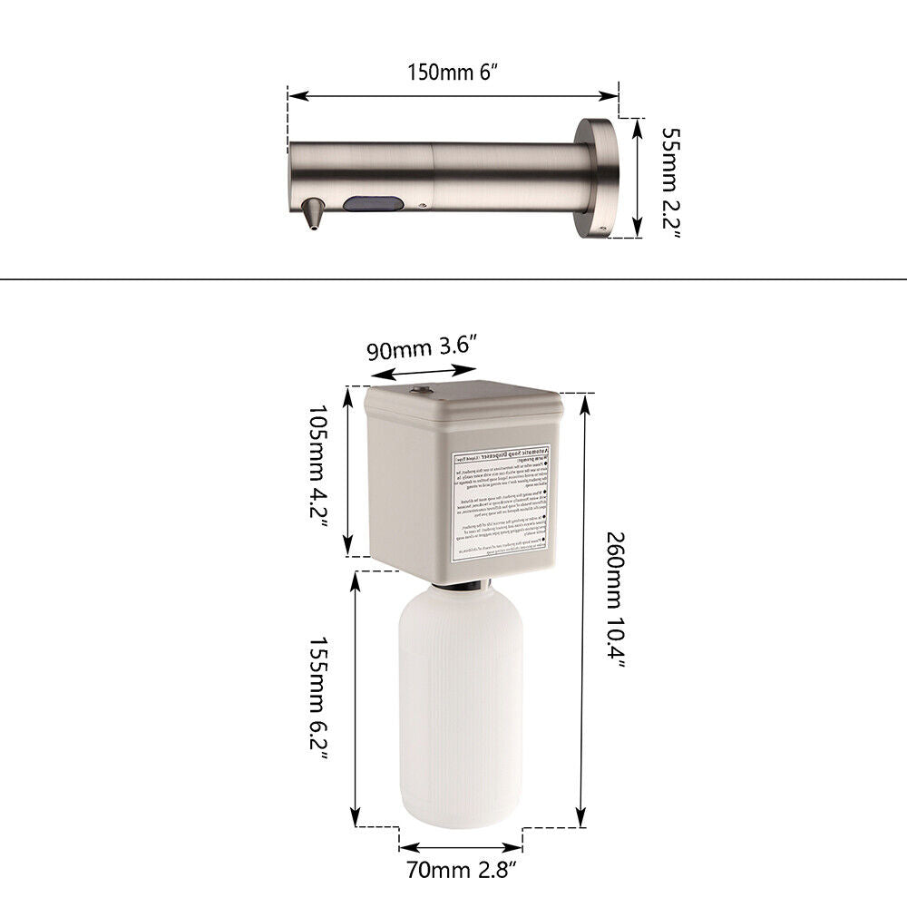 Sensomatica Geborsteld nikkel sensor zeepdispenser