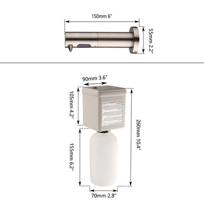 Sensomatica Geborsteld nikkel sensor zeepdispenser