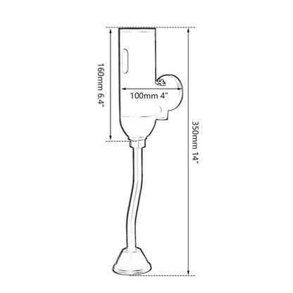 Sensomatica Gun metal sensor urinoir voor wandmontage