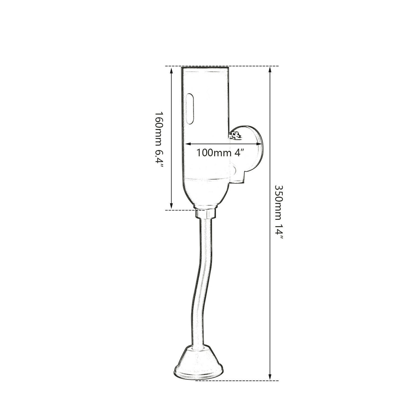 Sensor urinal gold surface-mounted model