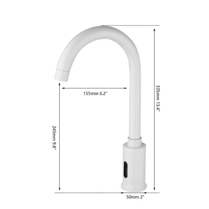 Sensomatica Alto Sensor Faucet White with Rotatable Neck