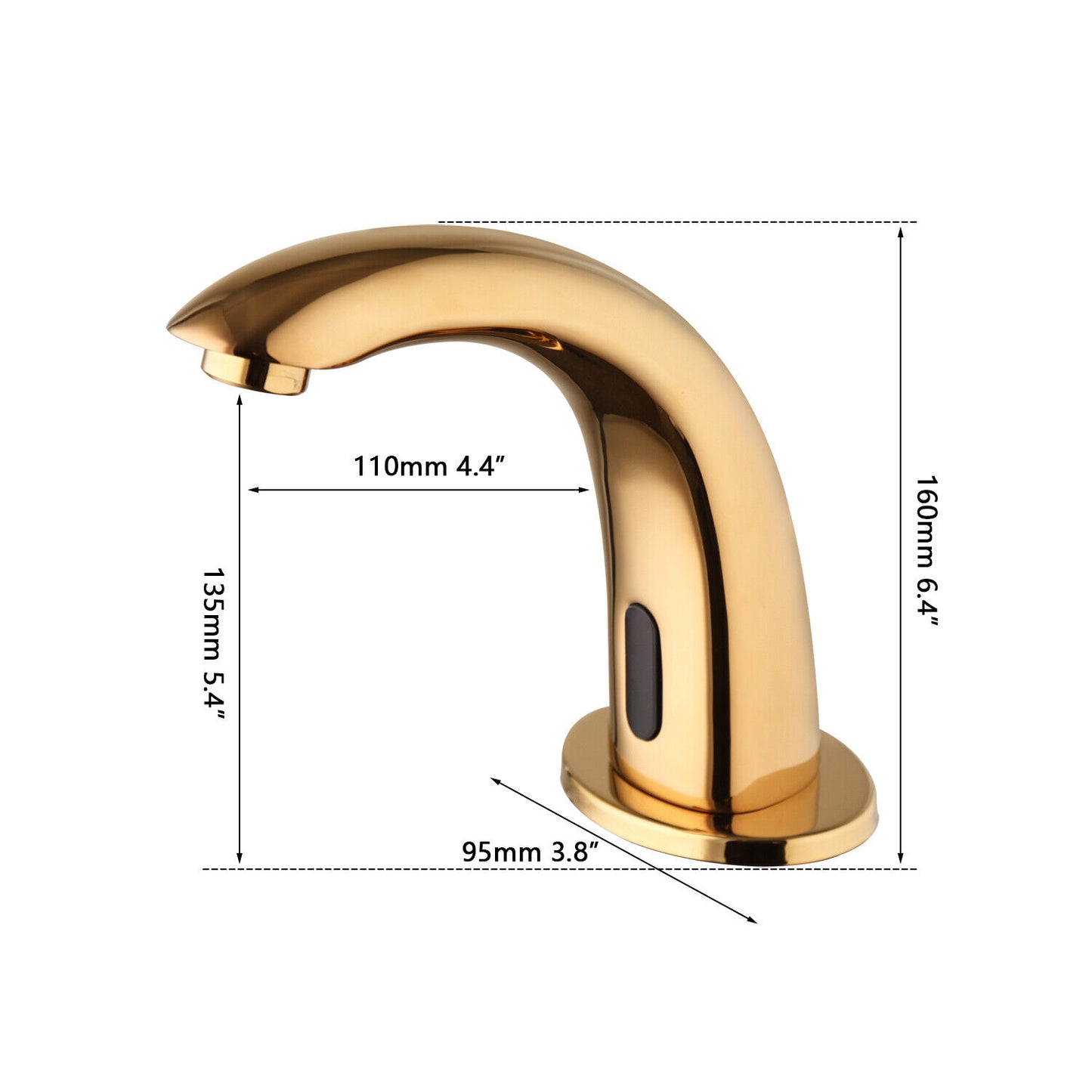 Sensomatica Baleno gouden sensorkraan koud