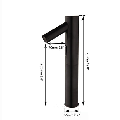 Sensor tap Cicogna black cold model