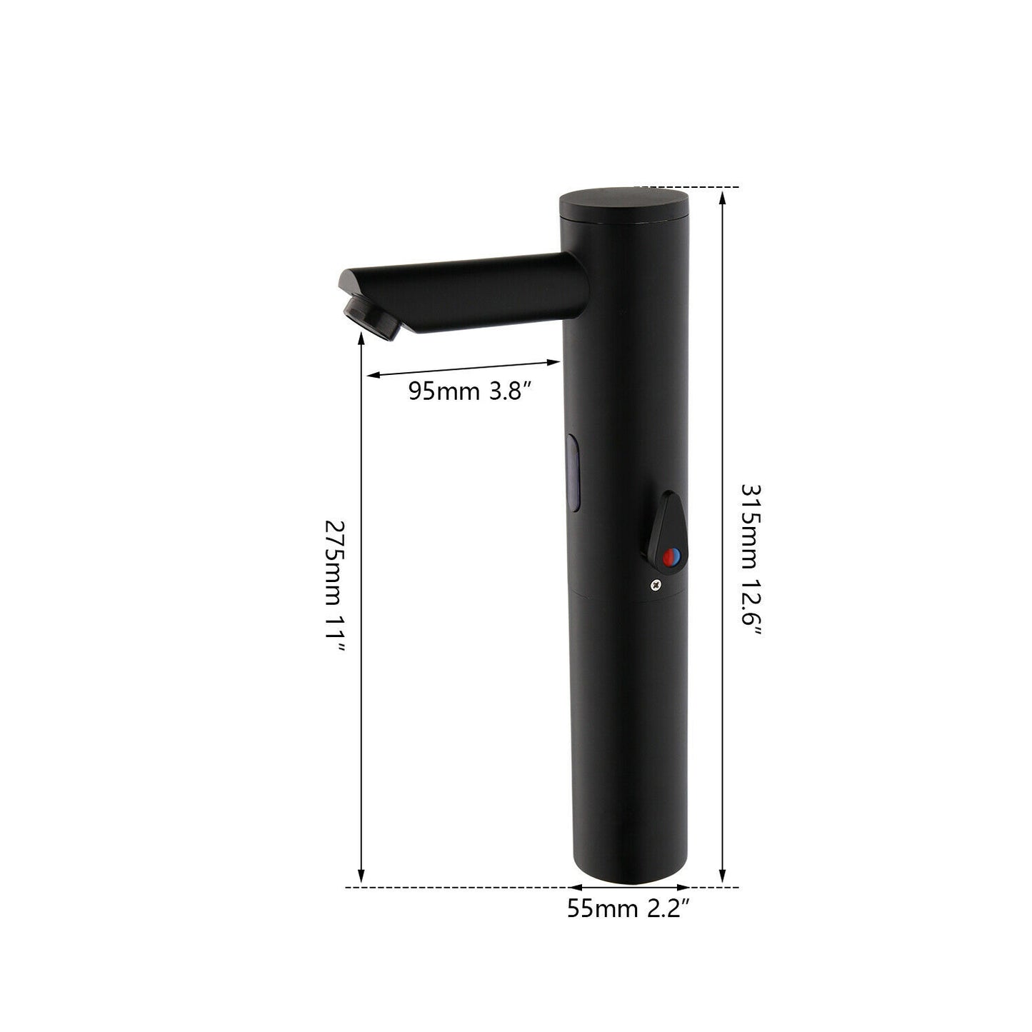 Scuro black sensor tap hot cold model