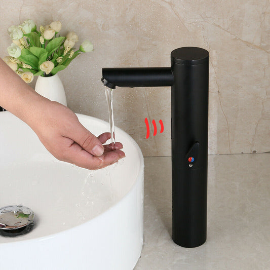 Scuro black sensor tap hot cold model