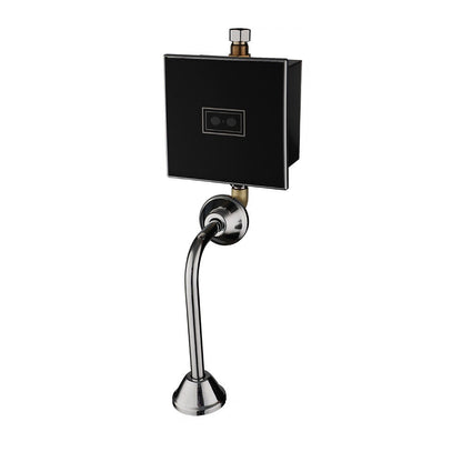 Sensor urinal flush-mounted unit with black panel