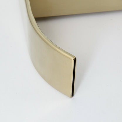 Bent brushed gold sensor tap cold water version