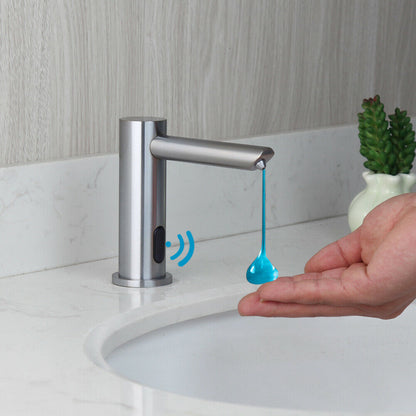 Sensomatica brushed nickel soap dispenser