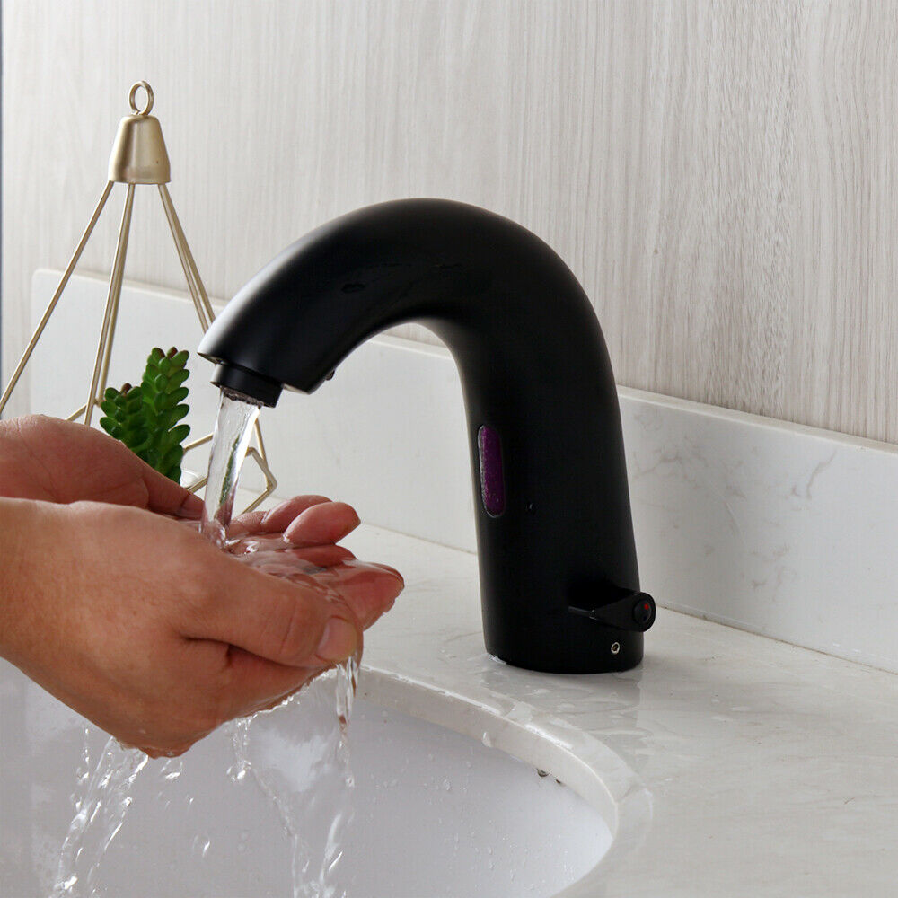 Grande Rubinetto Sensor tap black hot and cold model