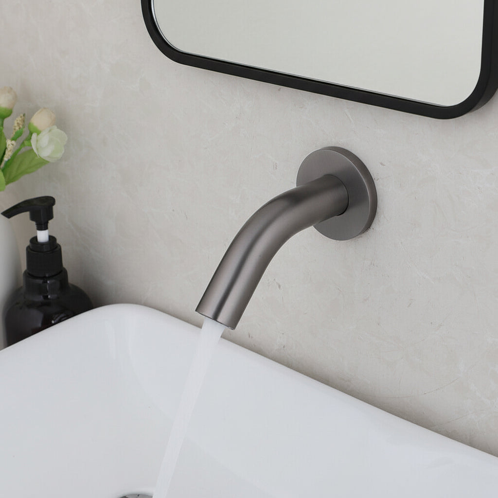 Pesaro gun metal sensor tap short model 130 MM