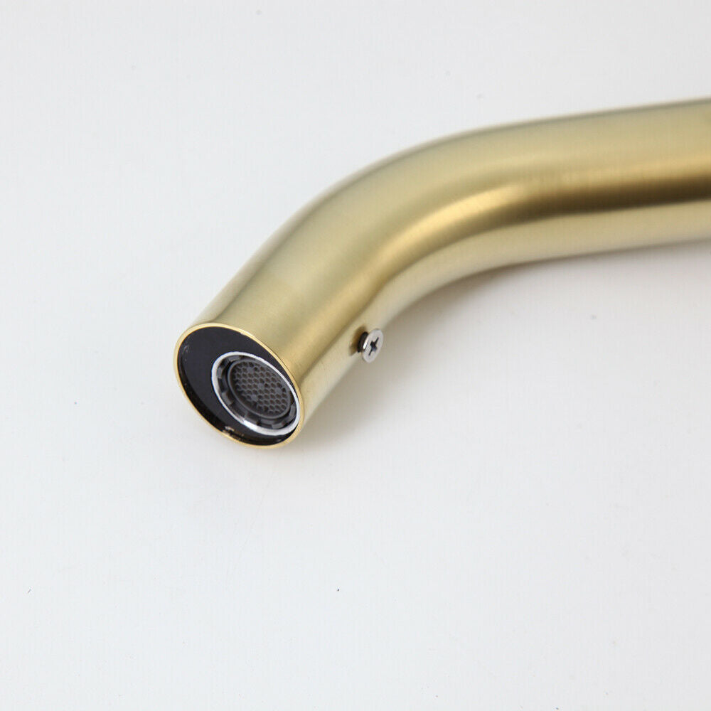 Pesaro brushed gold sensor tap short model 130 MM