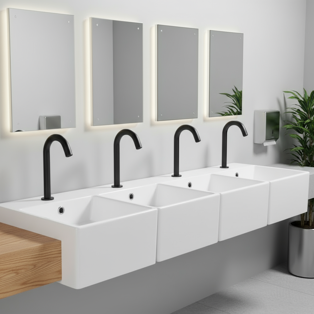 Sensomatica Cesaro Großer schwarzer Sensorhahn 330 MM