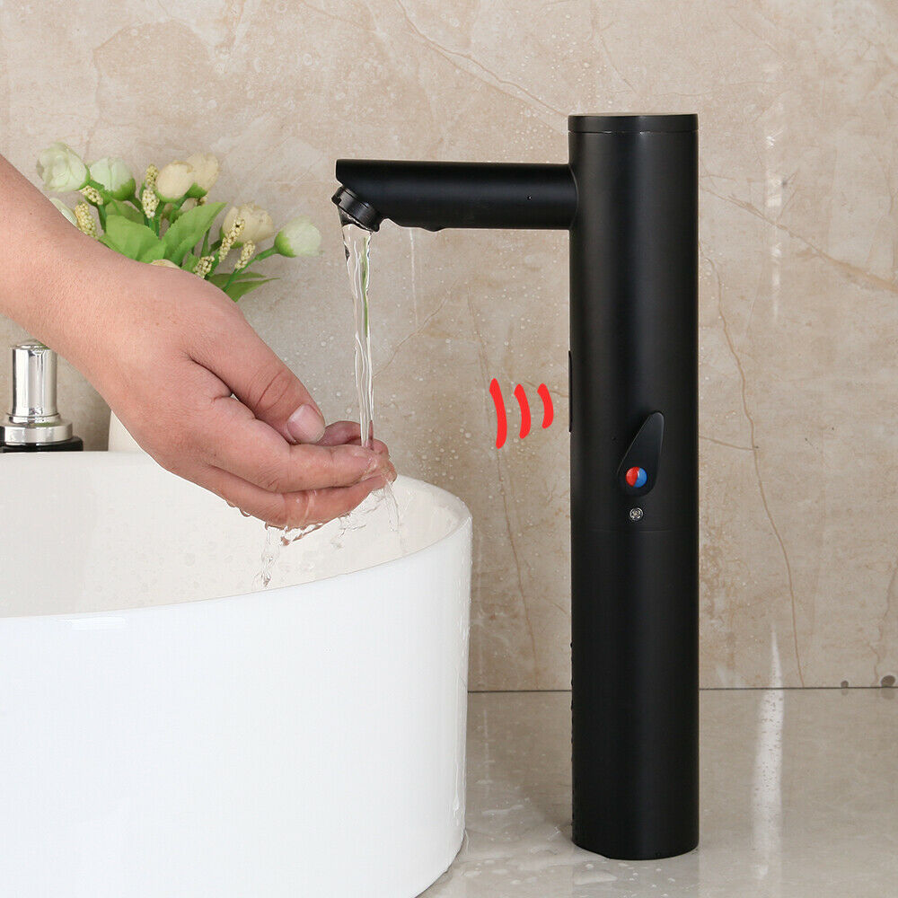 Scuro black sensor tap hot cold model