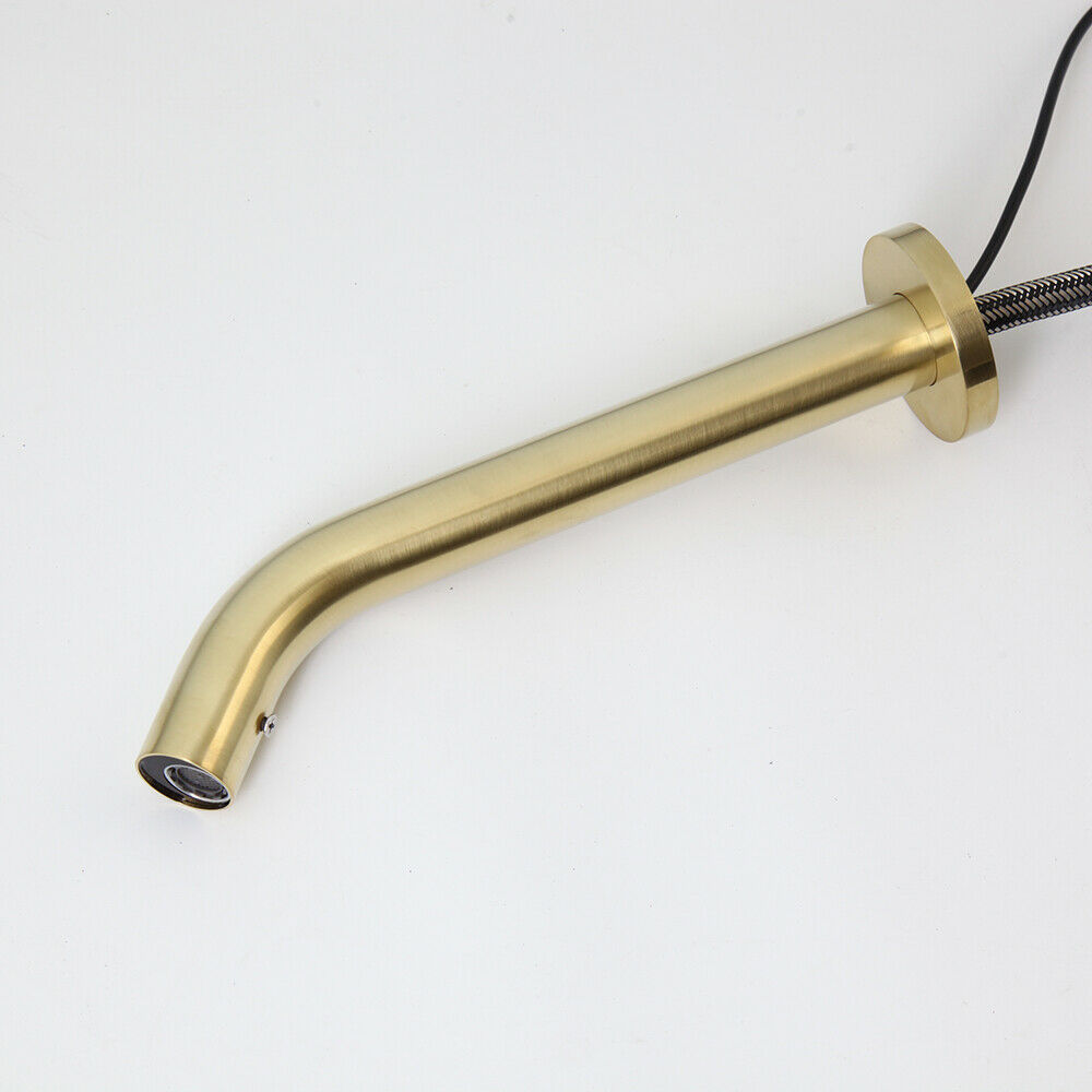 Pesaro brushed gold sensor tap short model 130 MM