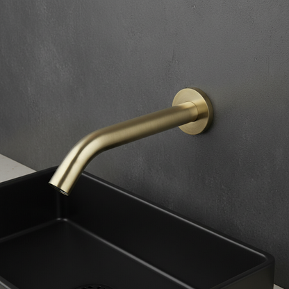 Sensomatica Pesaro geborsteld goud sensorkraan kort model 130 MM